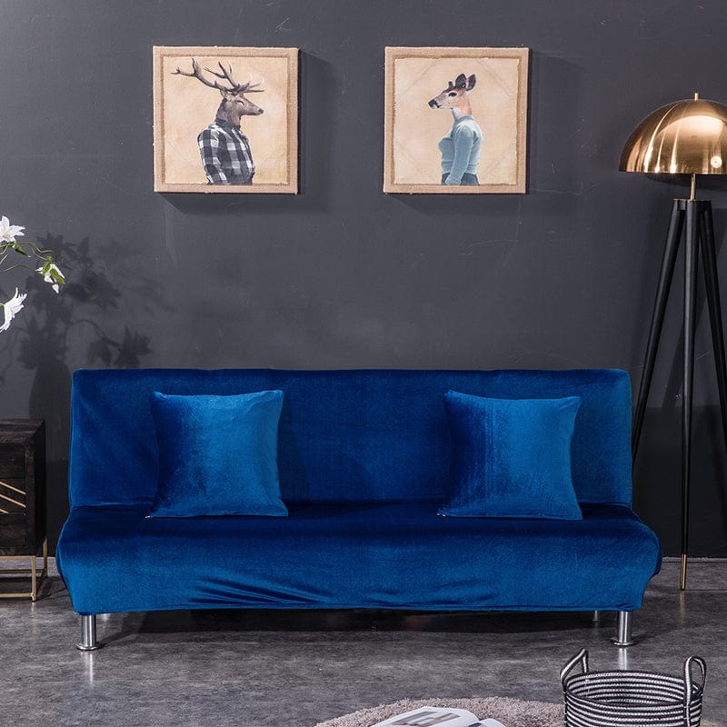 Bezug aus Samt für Klick-Klack-Sofa, Blau, auf einem Klick-Klack-Sofa