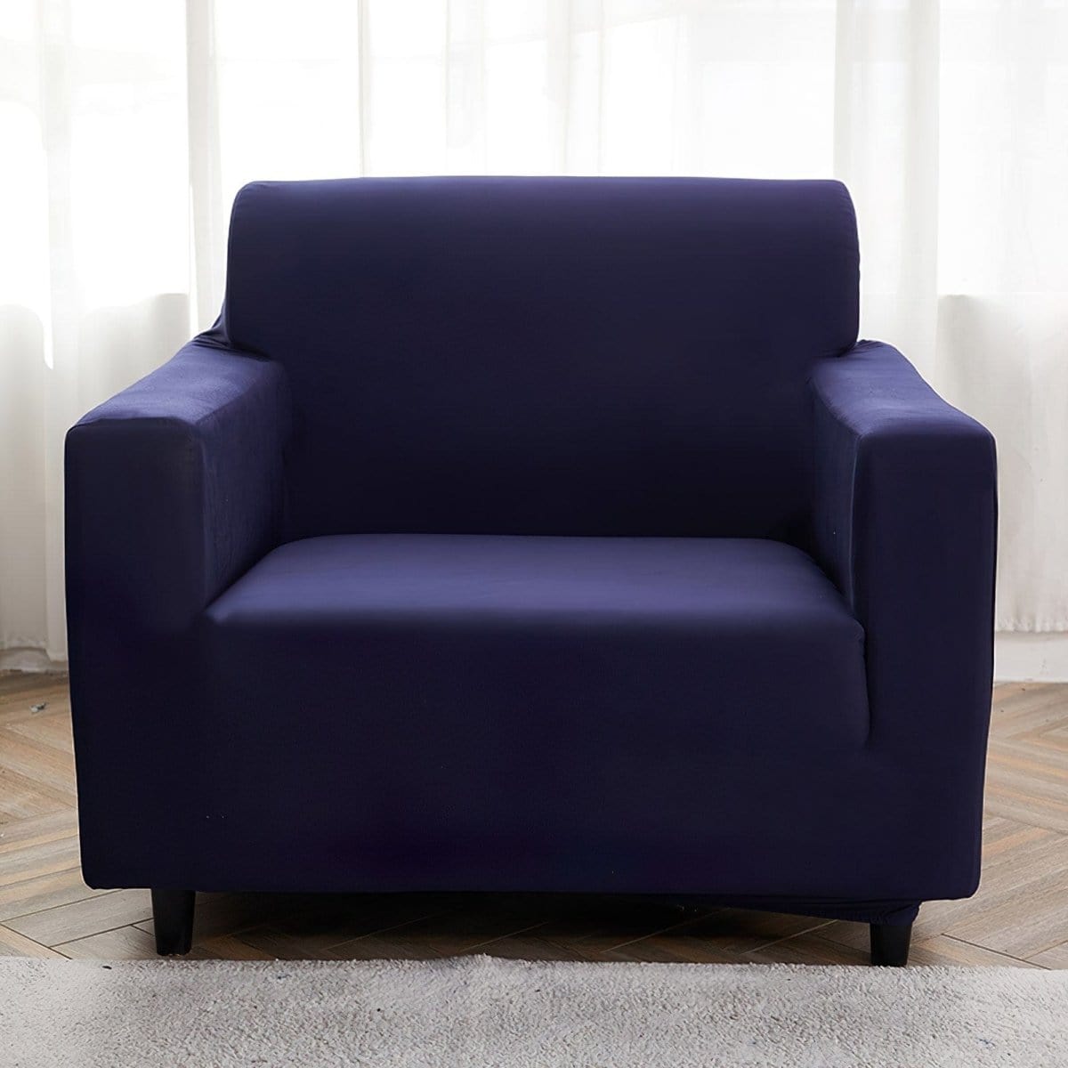 Stretch-Sesselbezug Marineblau